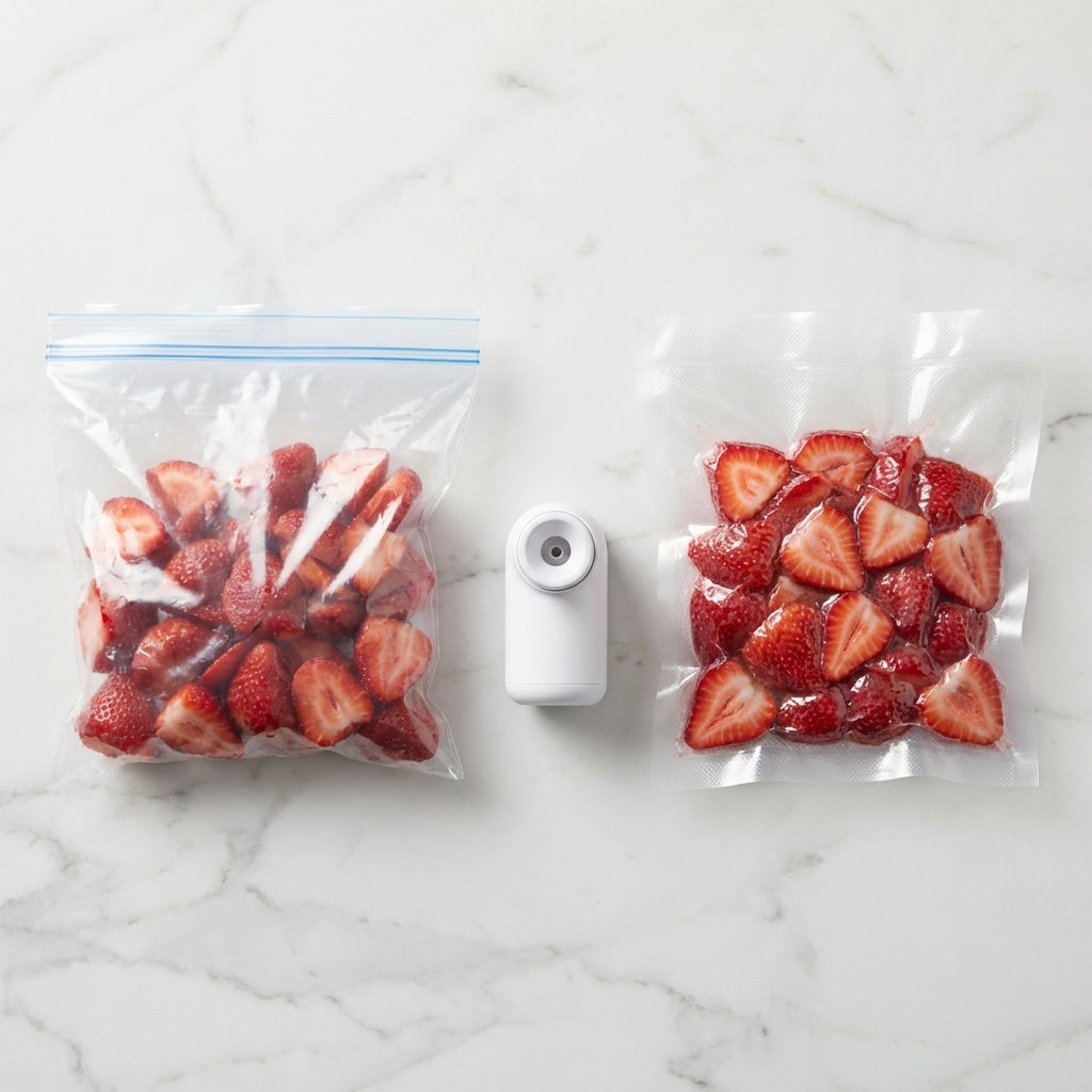 Compact Vacuum Sealer | Stops Freezer Burn in 10 Seconds